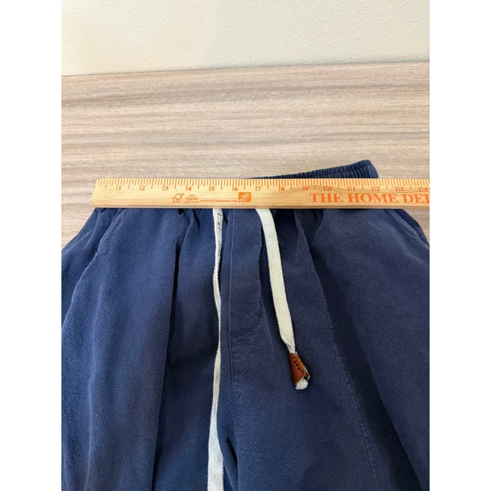 Kidōrim Men Joggers Med Navy Blue Drop Crotch Harem Pants Zen Boho Streetwear